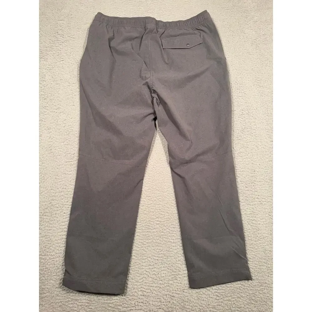 L.L.Bean Mens Pants Grey‎ Jogger Activewear Zippered Pocket Performance Large L - Picture 9 of 11
